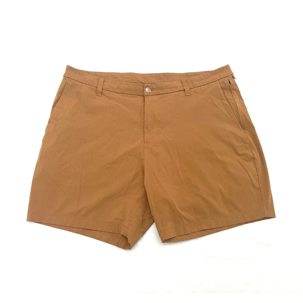Lululemon ABC Classic-Fit Shorts 7" WovenAir 38 Brown Stretch Wicking Quick Dry